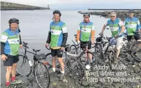  ??  ?? Andy, Mark, Paul, Matt and Tom at Tynemouth