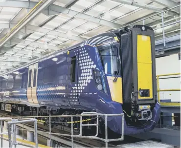  ??  ?? 0 Scotrail’s Class 385 trains could be fitted with batteries