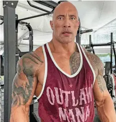  ?? INSTAGRAM ?? Ab ins Fitness? Am Sonntag stand Dwayne Johnson ...