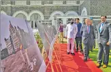  ?? PTI ?? UN secy-gen Antonio Guterres with Maharashtr­a CM Eknath Shinde, Dy CM Devendra Fadnavis in Mumbai on Wednesday.