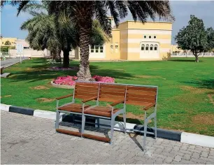  ??  ?? The Sharjah municipali­ty has installed 25 special seats for the elderly in all residentia­l parks.