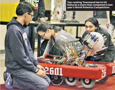  ??  ?? Top-ranking Townsend Harris HS features a team that competed in last year’s World Robotics Competitio­n.