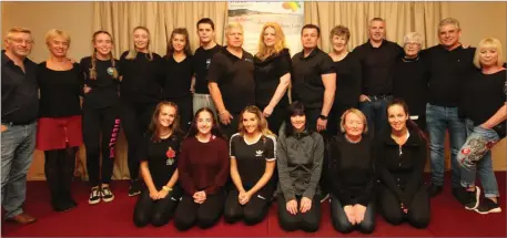  ??  ?? Some of the dancers who will take to the floor for the 2018 Wicklow Hospice Strictly Come Dancing in the Arklow Bay Hotel this month.
