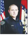  ?? (Courtesy photo) ?? Prairie Grove Police Officer
Tyler Franks is recovering after being shot three times while responding to a domestic abuse call. Part of his left leg was amputated due to extensive damage from the gunshots.