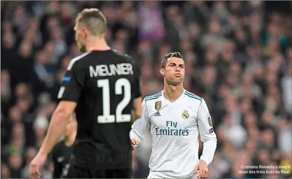  ??  ?? Cristiano Ronaldo a inscrit deux des trois buts du Real.