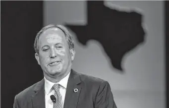  ?? Lola Gomez/tribune News Service ?? Attorney General Ken Paxton, a supporter, would be the one to hold True the Vote accountabl­e.