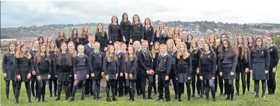  ??  ?? Côr Ysgol y Strade will be performing alongside Steffan Hughes and Athena at Ffwrnes Theatre on Friday.
