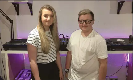  ??  ?? Teenage DJs Morgan Courtney and Kai McLean are now in demand after spending time at creative hub SM Studios