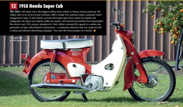  ?? ?? The Super Cub. World’s number one.