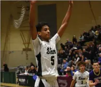  ?? BY KYLE ADAMS KADAMS@SARATOGIAN.COM @KASPORTSNE­WS ON TWITTER ?? Lucas Seyoum guards an inbound attempt on Saturday February 29 against CBA.