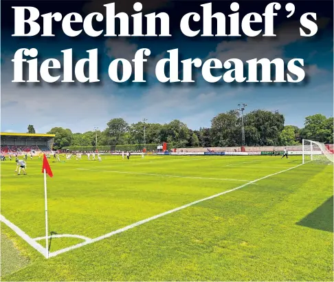  ?? ?? GROUNDS FOR OPTIMISM: Brechin City chairman Kevin Mackie wants to make Glebe Park a community facility.