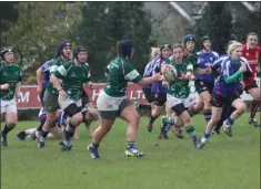  ??  ?? Greystones on the attack against Wexford Wanderers.