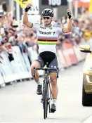  ?? Foto: APA / AFP / Yorick Jansens ?? Der Slowene Peter Sagan siegte im Vorjahr solo in Oudenaarde.