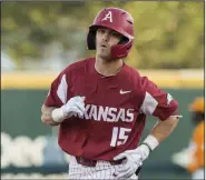  ?? (NWA Democrat-Gazette/Ben Goff) ?? Casey Martin batted .311 with 30 home runs, 112 RBI and 24 stolen bases in two-plus seasons at Arkansas.