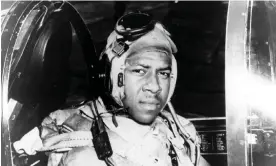  ?? Images Group/Getty Images ?? ‘We’re living the Korean war all over again. We’re in the preamble to it’ … Jesse Brown, seated in the cockpit of an F4U-4 Corsair fighter plane. Photograph: Universal History Archive/Universal