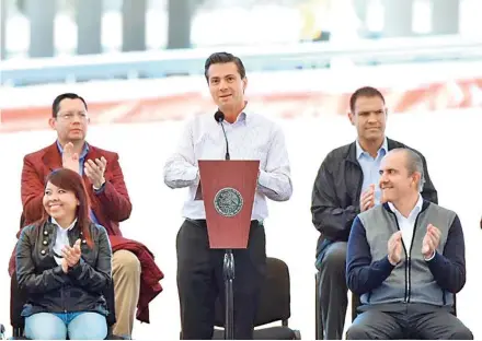  ?? /DIARIO DE VERACRUZ ?? El Presidente encabezó la entrega de la Ampliación del tramo Juriquilla-Desviación a San Miguel de Allende