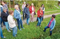  ??  ?? Bei einer Wildkräute­r Wanderung um Unterschön­egg brachte Johanna Marz rund 20 Interessie­rten viele für die Gesundheit wertvolle heimische Kräuter näher.