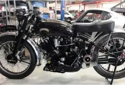  ??  ?? 1950 Vincent Black Shadow sold for the highest price at the auction – £65,816