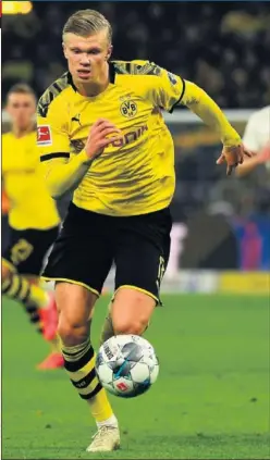  ??  ?? Haaland, esta temporada con el Borussia Dortmund.