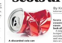  ??  ?? A discarded cola can