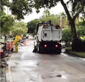  ?? City of Fort Lauderdale ?? Crews finished repairing a Dec. 10 sewer main break in Fort Lauderdale’s Rio Vista neighborho­od on Wednesday.