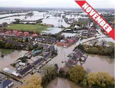  ??  ?? Devastatin­g scenes last month after the village was flooded