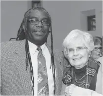  ??  ?? Reverend Michael Blair and philanthro­pist Barbara Keenan.