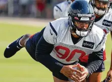  ?? Brett Coomer / Staff photograph­er ?? It’s not a stretch to say Texans defensive tackle Ross Blacklock and the other rookies still have a long way to go.