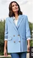  ?? ?? Blue double breasted blazer £29, F&F at Tesco