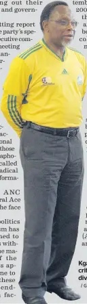  ?? /Gallo Images ?? Kgalema Motlanthe criticises those who divide ANC.