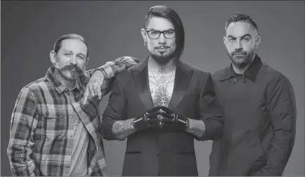  ?? Oliver Peck, Dave Navarro and Chris Nunez as seen in “Ink Master” ??