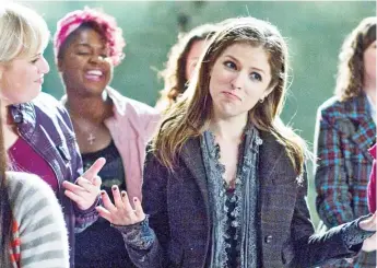  ??  ?? Anna Kendrick has a Marisa Tomei vibe as an aspiring musician recruited into the first- rate campus a capella group in “Pitch Perfect.”| UNIVERSAL PICTURES