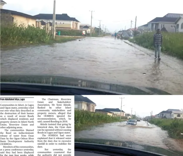  ??  ?? Flooded communitie­s in Isheri