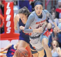  ?? JIM THOMPSON/JOURNAL ?? New Mexico’s Antonia Anderson is one of five returning healthy players for the Lobo women this season. She said: “When we all get on the same page, this can be a great team.”