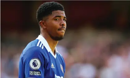  ?? Photograph: Craig Mercer/MB Media/Getty Images ?? Leicester’s French defender Wesley Fofana has been unsettled by Chelsea’s interest in him and is keen to move to Stamford Bridge.