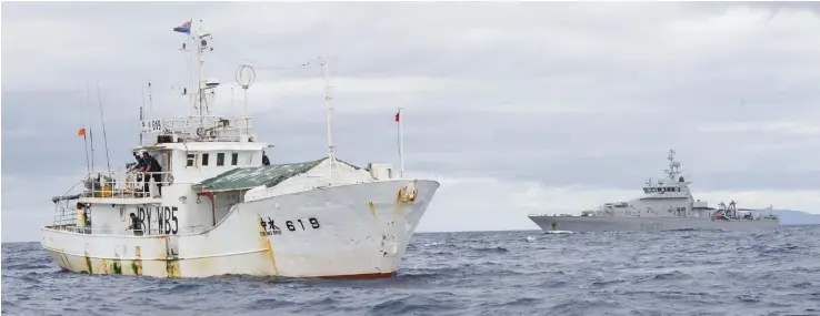  ?? Photo: New Zealand Defence Force ?? The RNZN Inshore Patrol Vessels provide crucial fishery monitoring to protect the valuable fishing grounds within the Fijian Exclusive Economic Zone.