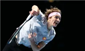  ?? Photograph: Alex Pantling/Getty Images ?? Alexander Zverev started the defence of his title with a resounding win over Rafael Nadal.