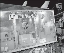  ?? [THE ASSOCIATED PRESS FILE PHOTO] ?? UPS and other major delivery companies are facing rough times as Amazon reportedly is preparing to unveil a delivery system of its own in the Los Angeles area.