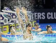  ?? JEFF ROBERSON — THE ASSOCIATED PRESS ?? Caeleb Dressel reacts after winning the men’s 100freesty­le during wave 2 of the U.S. Olympic Swim Trials on June 17 in Omaha, Neb.