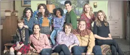  ?? ABC ?? Hey, hey, the gang’s all here: The largely familiar cast of ABC’s ”Roseanne” is on hand for the reboot premiering Tuesday.