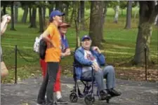  ??  ?? Nearly 100 Vietnam veterans participat­ed in Honor Flight Philadelph­ia’s recent visit to the Vietnam Veterans Memorial.