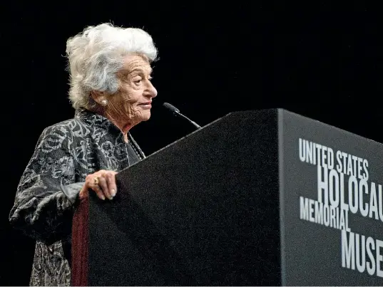  ?? GETTY IMAGES ?? Gerda Weissmann Klein in 2012. She was a frequent speaker at events dedicated to rememberin­g the Holocaust.