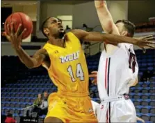  ?? PHOTO COURTESY WEST CHESTER UNIVERSITY ?? West Chester University’s Tyrell Long drives for a layup against East Stroudsbur­g in the NCAA Tournament Round of 32 Sunday at Virginia State University.