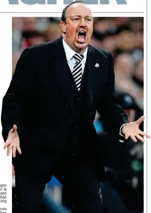  ?? GETTY IMAGES ?? Popular: Benitez is loved by the fans at St James’ Park