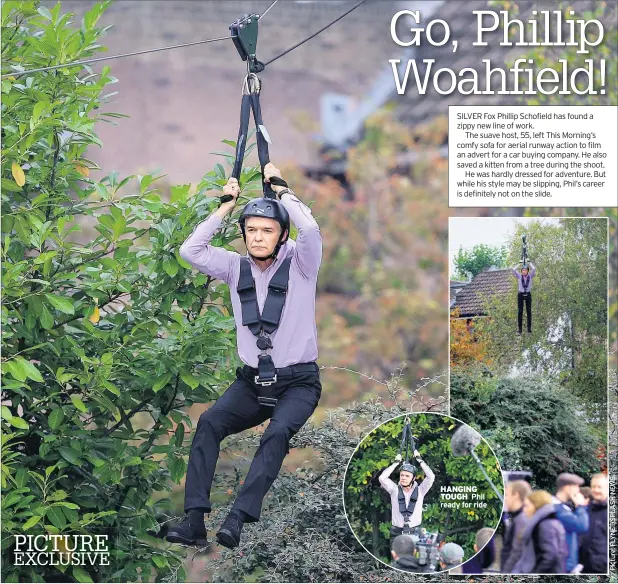  ??  ?? HANGING TOUGH Phil ready for ride