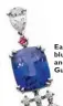  ??  ?? Earrings with blue sapphires and diamonds, Gubelin