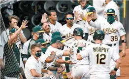  ?? AP ?? Los A’s ganaron su primera serie de playoffs en 14 años.