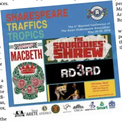  ??  ?? Online registrati­on has closed, but walk-ins are welcome. Visit asianshake­speare2018.com or call Juan Marco Yap at 0977827900­5 for schedules and inquiries.