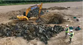  ??  ?? ■ A wider view of the Marden excavation in 2019.