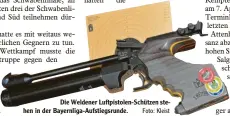  ?? Foto: Kleist ?? Die Weldener Luftpistol­en-Schützen stehen in der Bayernliga-Aufstiegsr­unde.